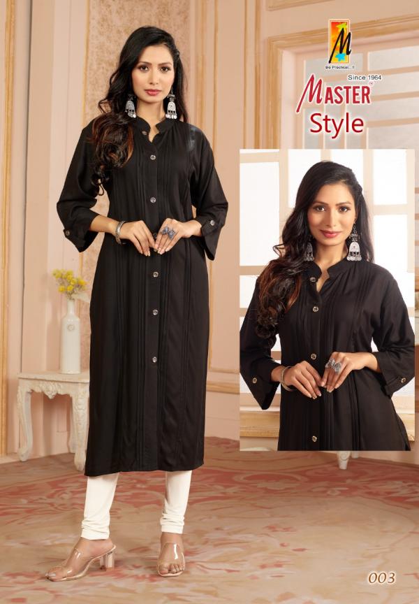 Master Style Rayon Designer Kurti Collection 